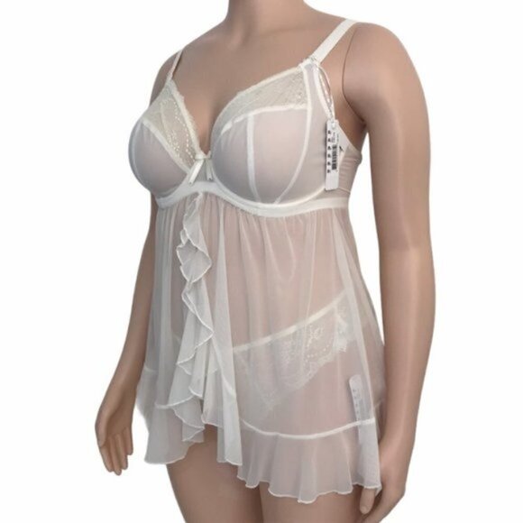 Elomi Maria Underwire Babydoll Chemise Lingerie UK 38FF US 38H EL8501 - Picture 3 of 15